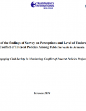 Brief report of the findings of Survey on Perceptions and Level of Understanding on Conflict of Interest Policies Among Public Servants in Armenia pic